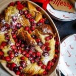 Cranberry French Toast in a casserole dish