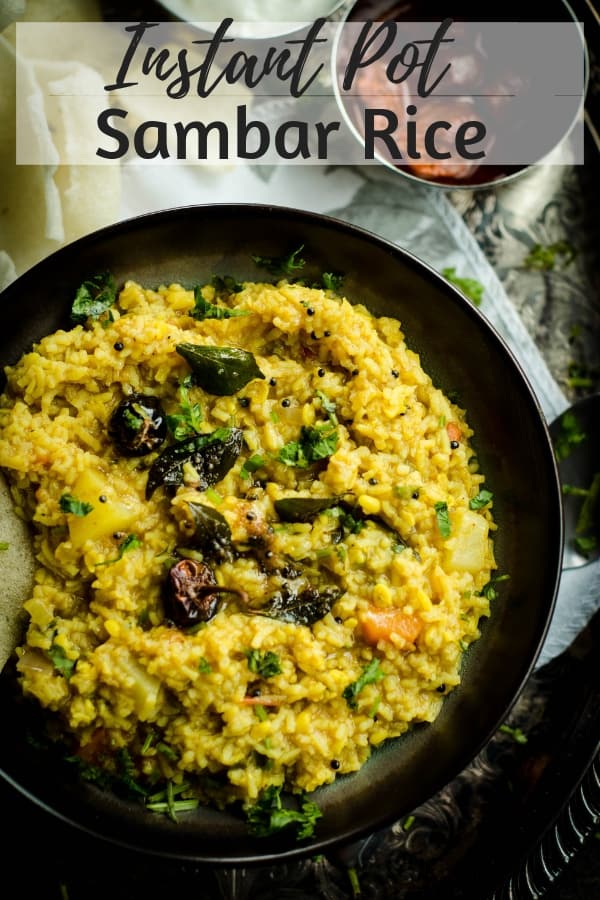 Instant Pot Sambar Rice - Vegetarian, Vegan, Gluten Free, Indian Food