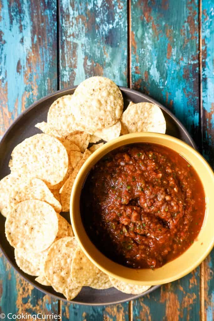 5 minute homemade tomato salsa