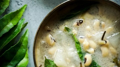 Instant Pot Olan - Winter Melon and Black Eyed Peas Curry with Coconut Milk
