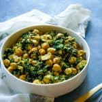 Spinach and Chickpea Saute with Coconut #Vegan #Vegetarian #IndianFood