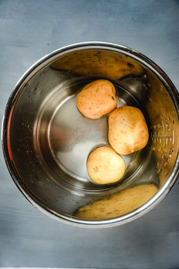 Potatoes in a pot ready to be boiled