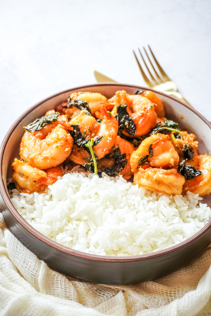 Spicy Thai Basil Shrimp Stir Fry - Cooking Curries