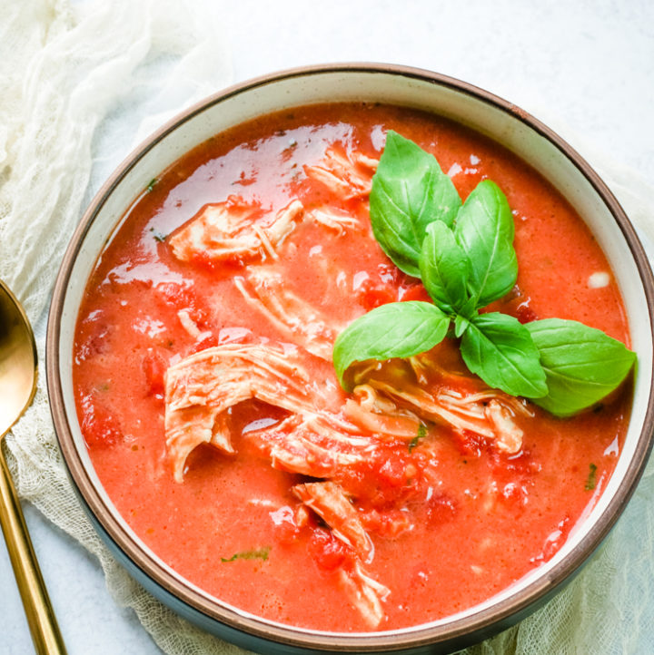 Slow Cooker Tomato Basil Chicken Soup Cooking Curries