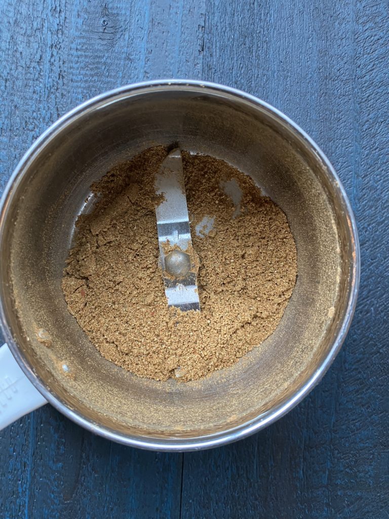 spices ground in a grinder