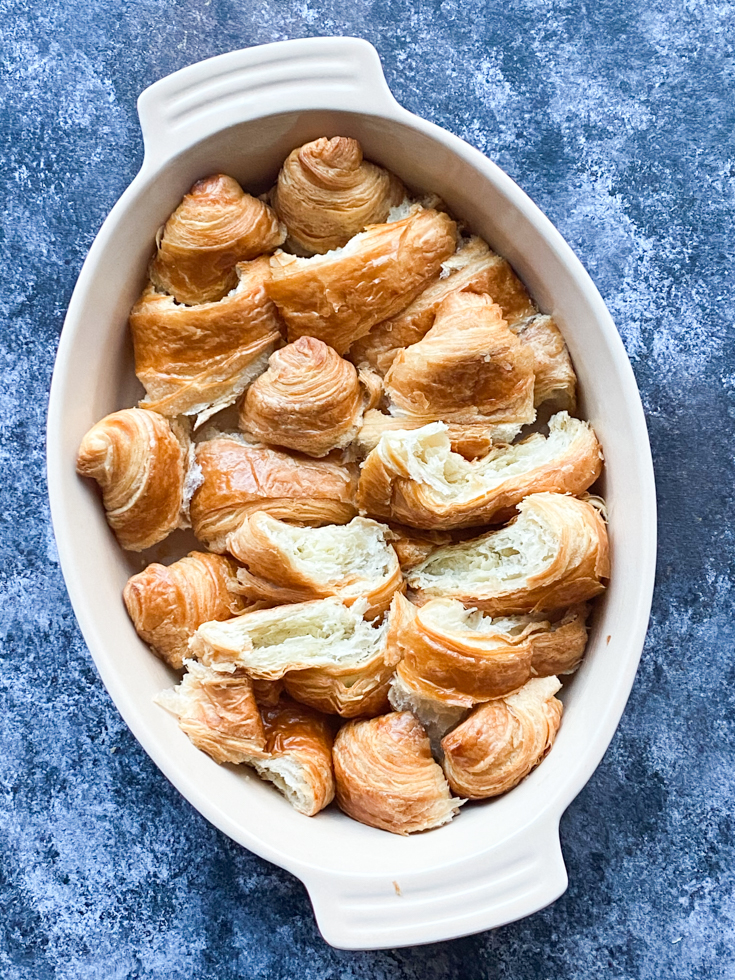 croissants in a casserole dish