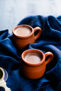 chai in clay cups