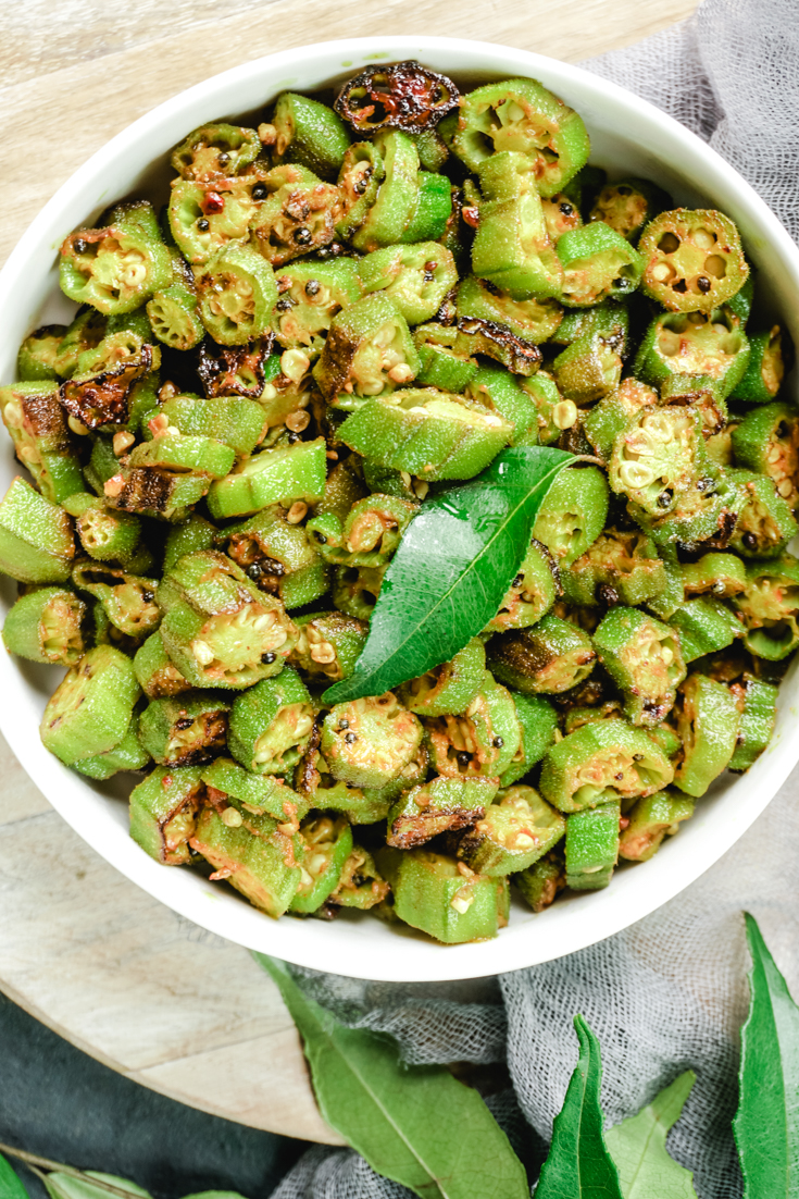 Kerala Style Roasted Okra Vendakka Mezhukkupuratti Cooking Curries