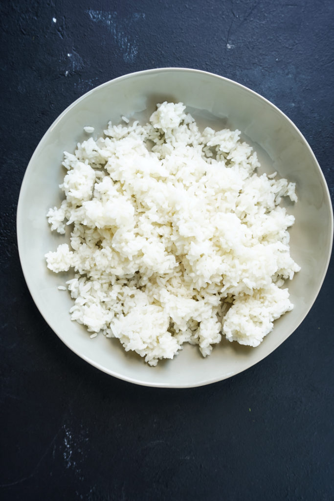 white rice in a bowl