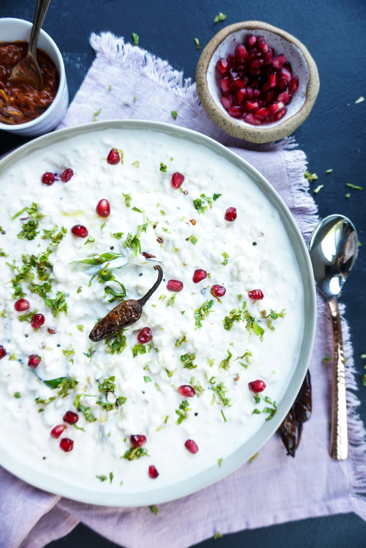 curd rice in a bowl