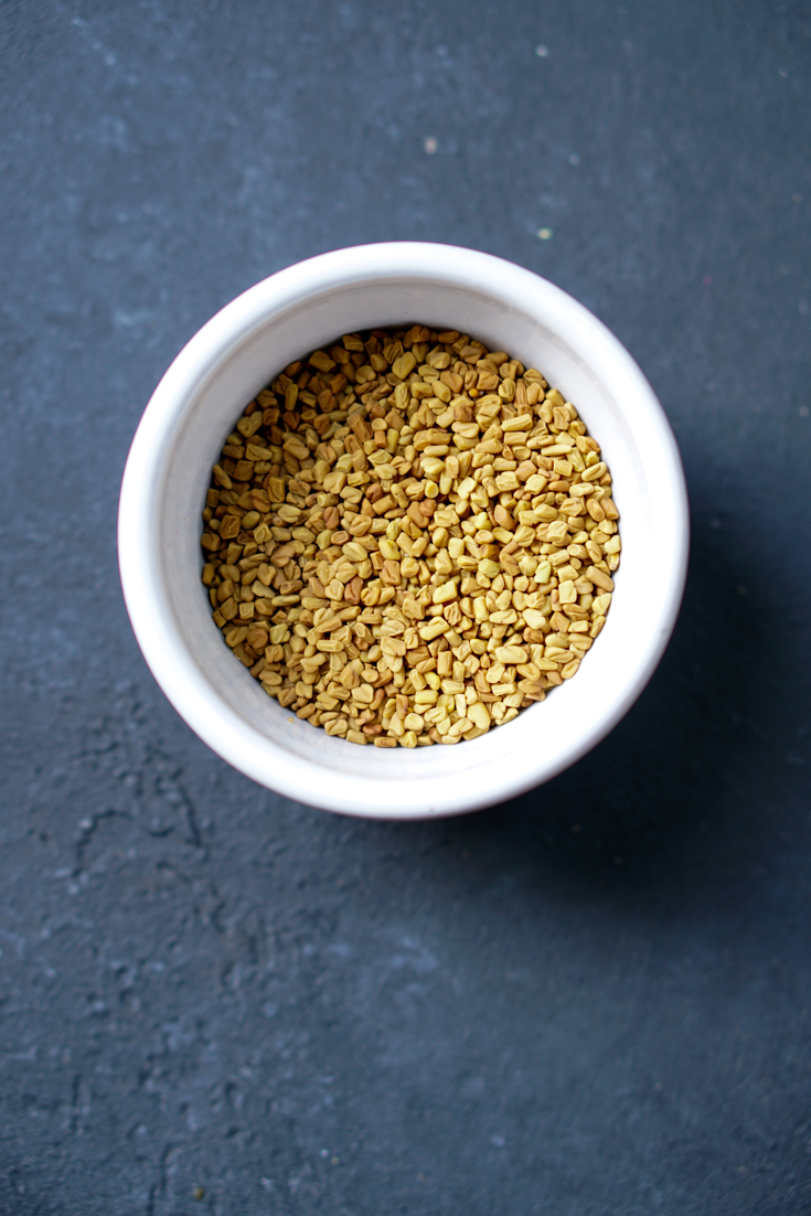 a bowl of fenugreek seeds